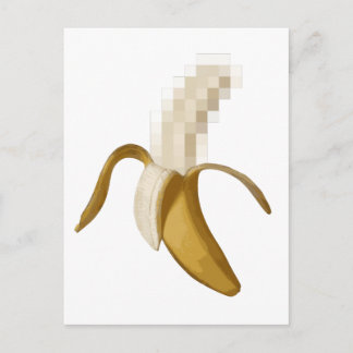 Carte Postale Banane pelée à la censure