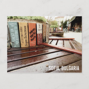 Carte Postale Banc de bibliothèque à Sofia, Bulgarie
