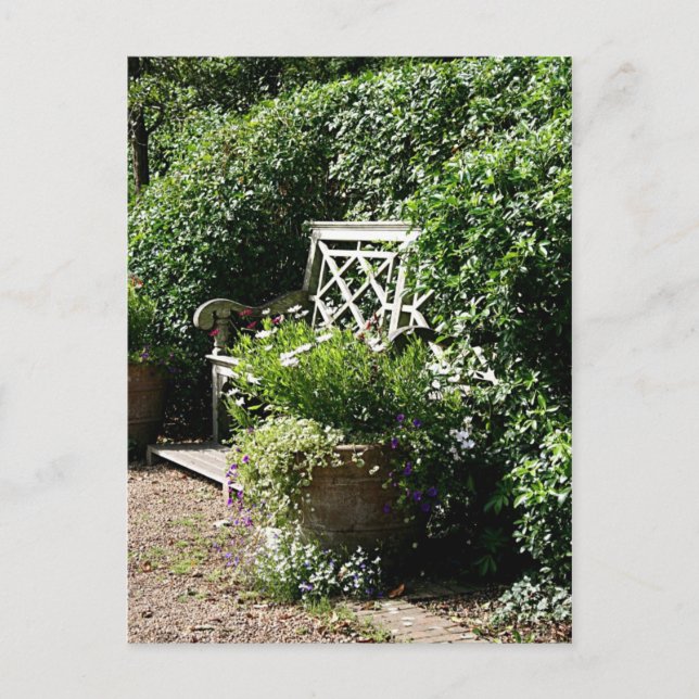 Carte Postale Banc de jardin (Devant)