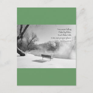 Carte Postale Banc de neige dans le silence