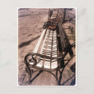 Carte Postale Banc de piano