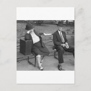 Carte Postale Banc du parc de la Nouvelle-Orléans, années 1930