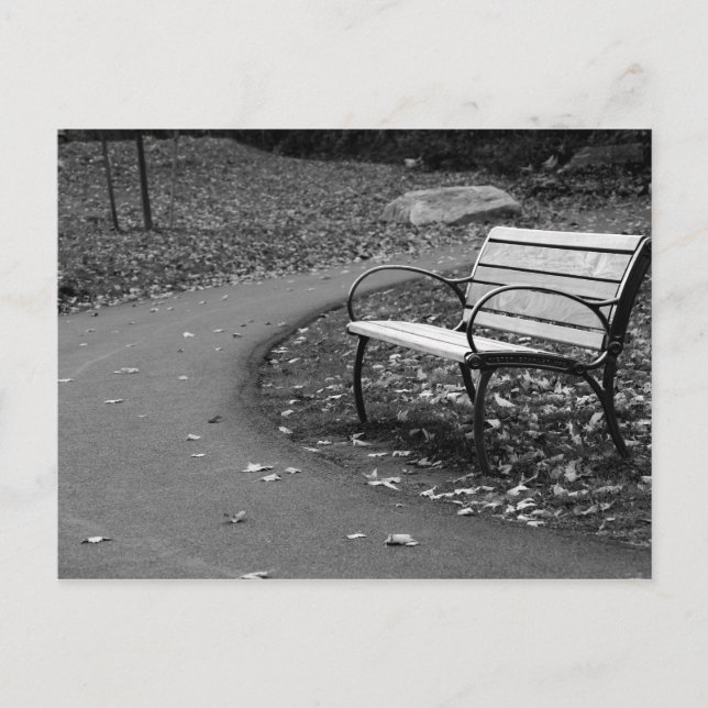 Carte Postale Banc sur la promenade (Devant)
