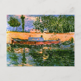 Carte Postale Bancs de la Seine avec Bateaux Van Gogh Beaux-Arts