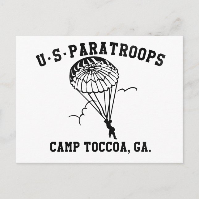 Carte Postale Band of Brothers Currahee US Paratrooper Toccoa (Devant)