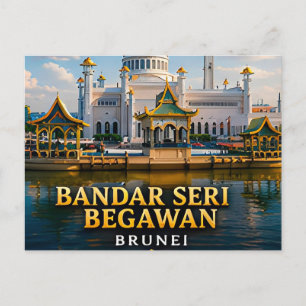 Carte Postale Bandar Seri Begawan capitale du Brunei 📍