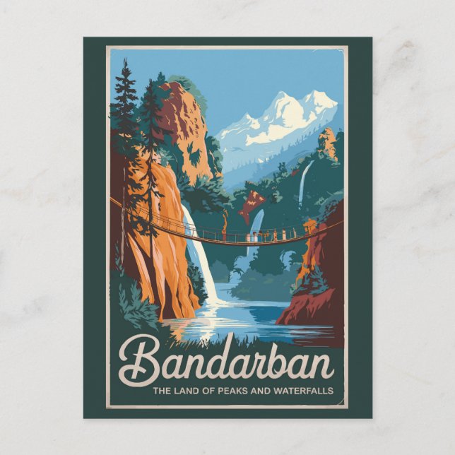 Carte Postale Bandarban Bangladesh Travel Art Vintage (Devant)