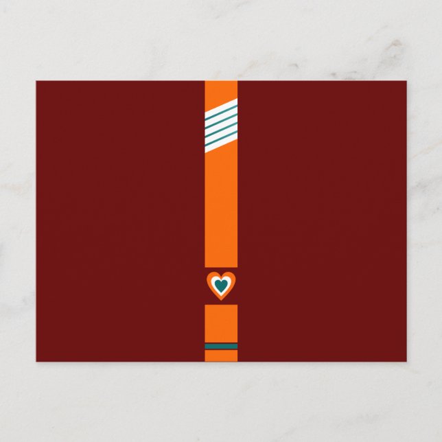 Carte Postale bande d'amour rétro (Devant)