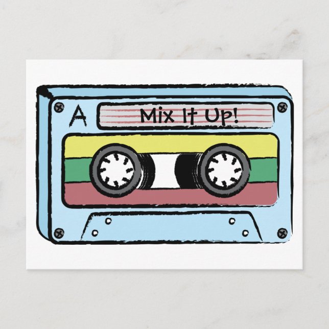 Carte Postale Bande De Cassette Dessinée À La Main (Mélanger Ver (Devant)