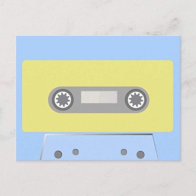 Carte Postale Bande de cassette verte et bleue  (Devant)