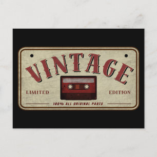 Carte Postale Bande de cassette vintage Édition Limitée Music Lo