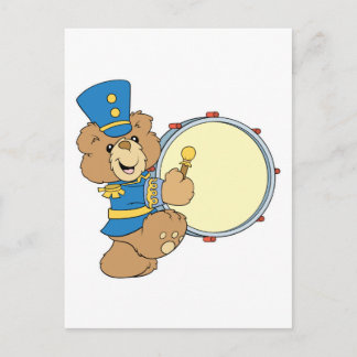 Carte Postale Bande de marquage Ours tambour