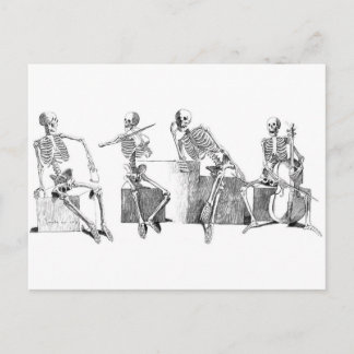 Carte Postale Bande de squelette