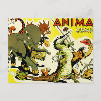 Carte Postale Bande dessinée animale