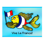 Carte Postale Bande Dessinee Drole De Poissons Francais De Zazzle Fr