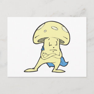 Carte Postale bande dessinée du champignon des champignons des s