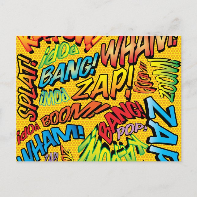 Carte Postale Bande dessinée rétro amusante Pop Art (Devant)