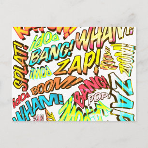 Carte Postale Bande dessinée rétro amusante Pop Art