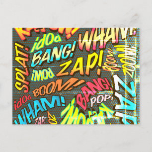 Carte Postale Bande dessinée rétro amusante Pop Art