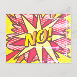 Carte Postale Bande dessinée rétro sans humour Pop Art