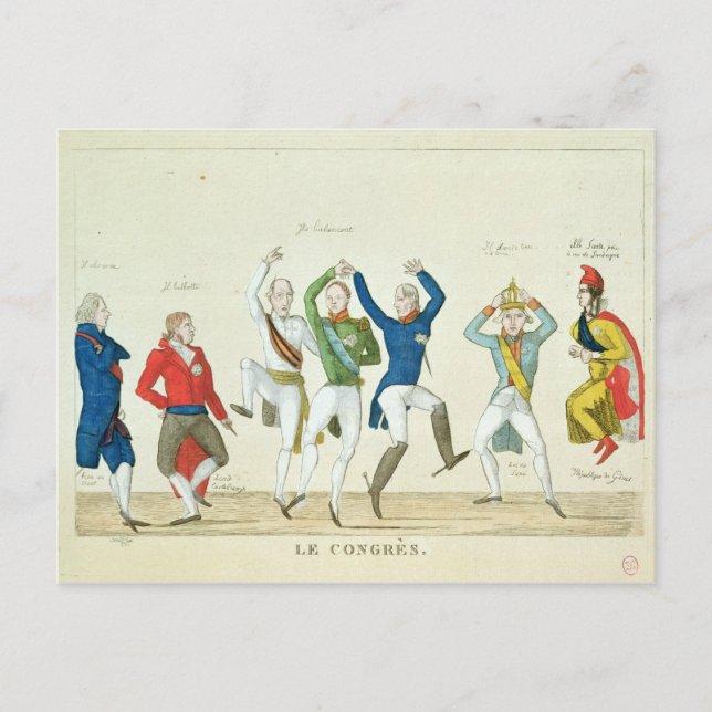 Carte Postale Bande dessinée satirique dépeignant la clé (Devant)