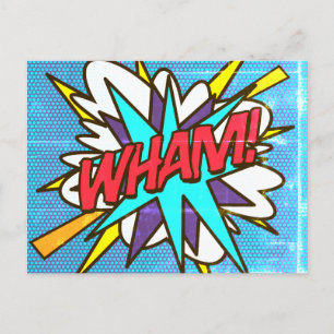 Carte Postale Bande dessinée WHAM Fun Retro Art Pop