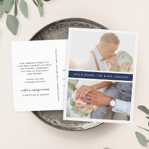 Carte Postale Bande marine Merci photo Mariage