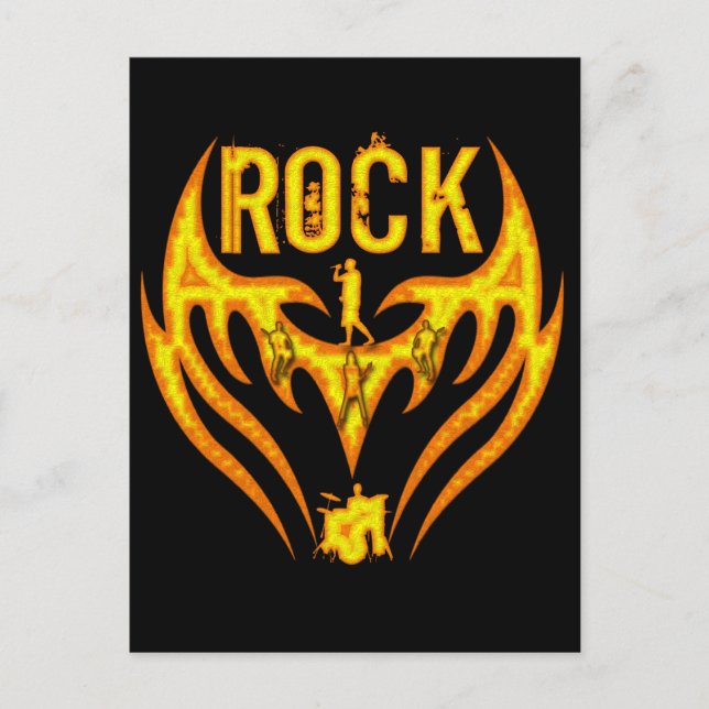 CARTE POSTALE BANDE ROCK (Devant)