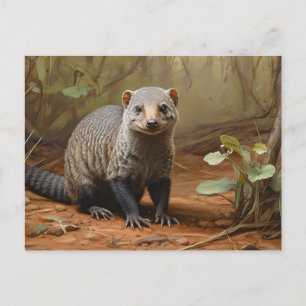 Carte Postale Banded Mongoose dans les bois