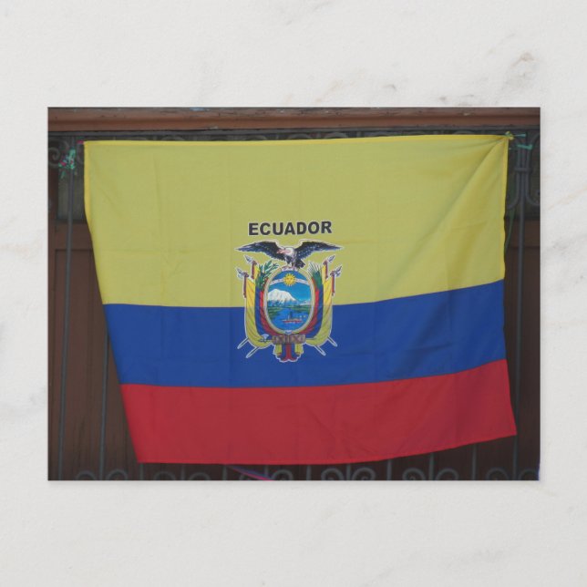 Carte Postale bandera équateur (Devant)
