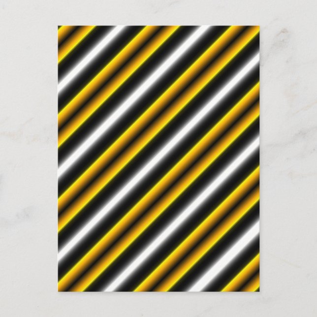 Carte Postale Bandes arc-en-ciel blanc jaune (Devant)