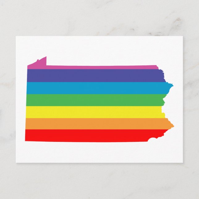 Carte Postale bandes arc-en-ciel de pennsylvanie (Devant)