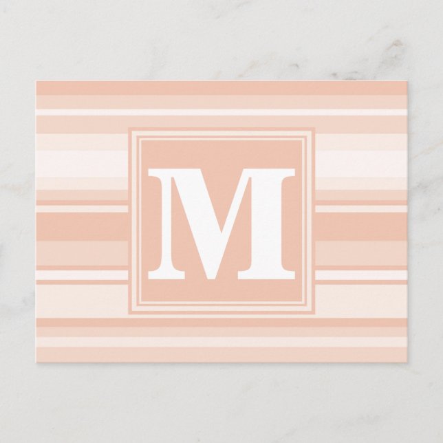 Carte Postale Bandes de pêche monogramme (Devant)