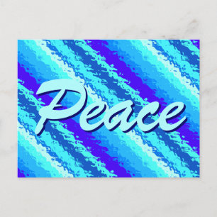 Carte Postale Bandes de verre - teintes bleu saphir