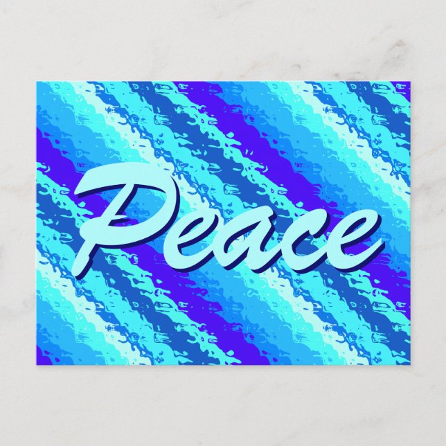 Carte Postale Bandes de verre - teintes bleu saphir (Devant)