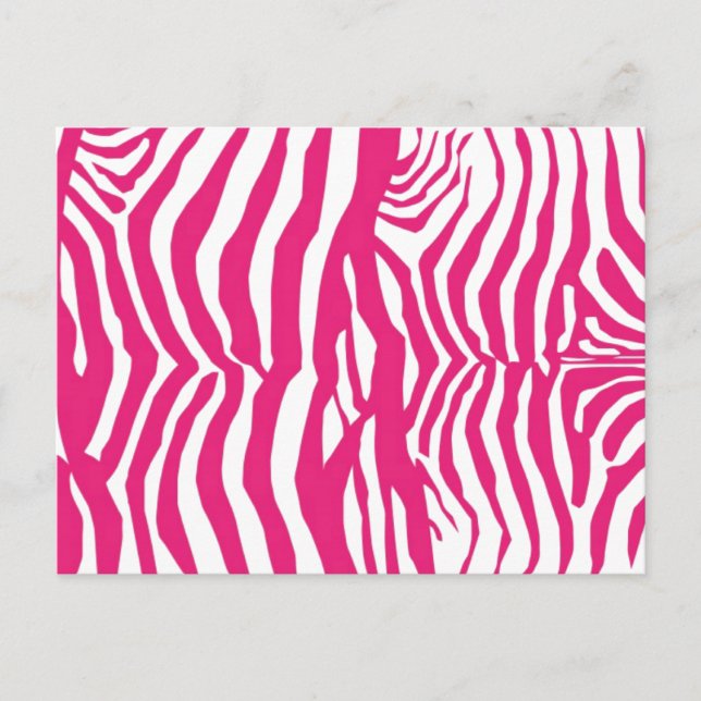 Carte Postale Bandes de zèbre rose (Devant)