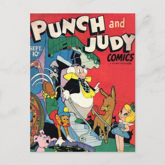 Carte Postale bandes dessinées vintages - (Devant)
