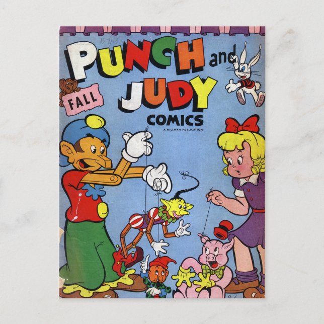 Carte Postale bandes dessinées vintages - (Devant)
