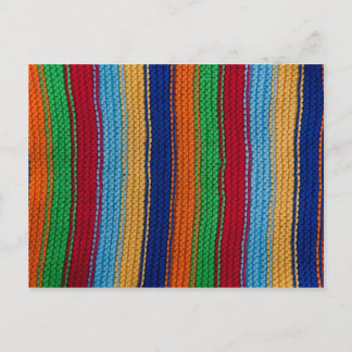 Carte Postale Bandes tricotées colorées