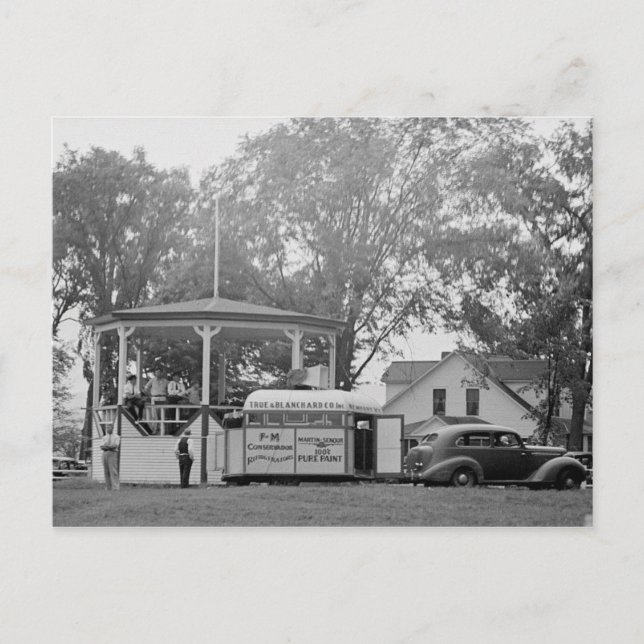 Carte Postale Bandstand, Craftsbury, Vermont Vintage (Devant)