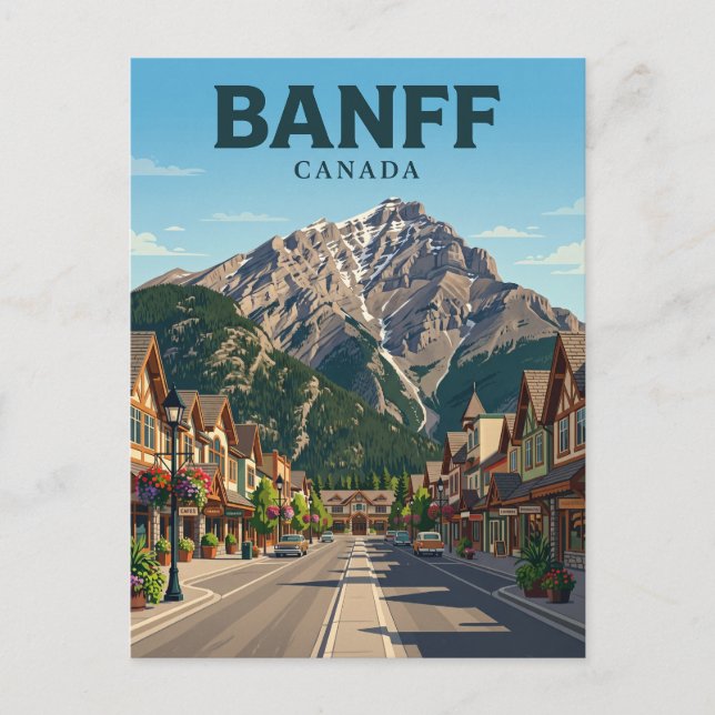 Carte Postale Banff Avenue Canada (Devant)