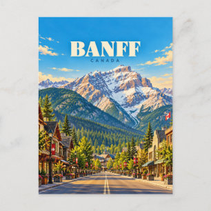 Carte Postale Banff Canada Art de voyage vintage