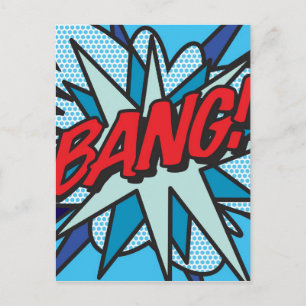 Carte Postale BANG Amusant Rétro Bande Dessinée Pop Art