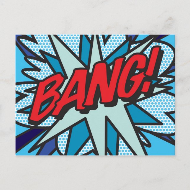 Carte Postale BANG Fun Retro Comédie Livre Pop Art (Devant)