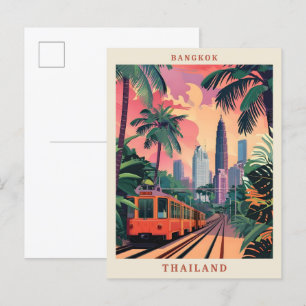 Carte Postale Bangkok Thaïlande Élégant Vintage voyage