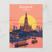 Bangkok, Thaïlande Vintage voyage animé