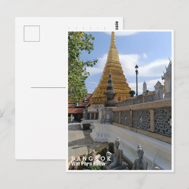 Carte Postale Bangkok, Wat Phra Kaew, Thaïlande (Devant / Derrière)