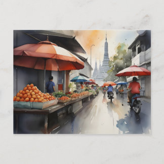Carte Postale Bangkok watercolor art