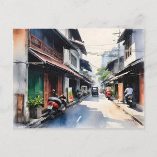 Carte Postale Bangkok watercolor art