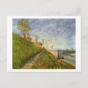 Carte Postale Bank of Seine, Pont de Clichy, Vincent van Gogh